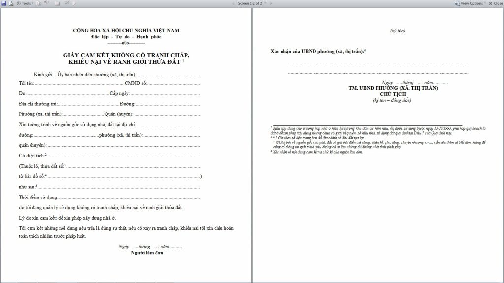 Tìm hiểu về giấy xác nhận không tranh chấp đất đai