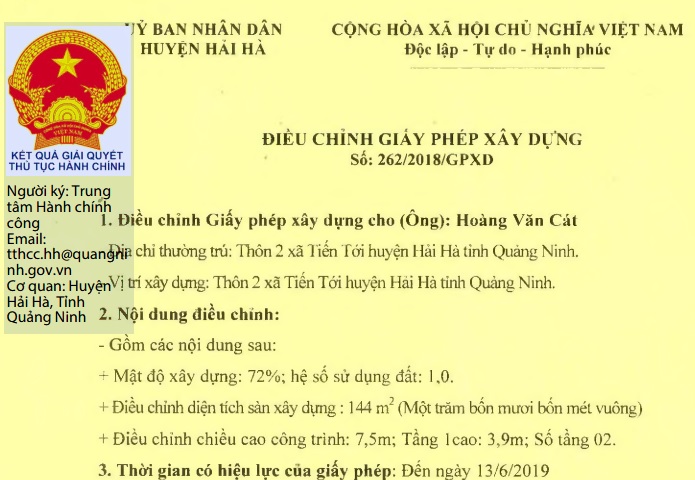 Hướng dẫn thủ tục điều chỉnh giấy phép xây dựng theo quy định của pháp luật 3 Hướng dẫn thủ tục điều chỉnh giấy phép xây dựng theo quy định của pháp luật