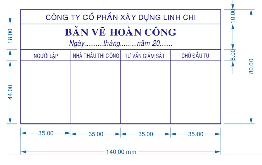 Các mẫu dấu bản vẽ phổ biến