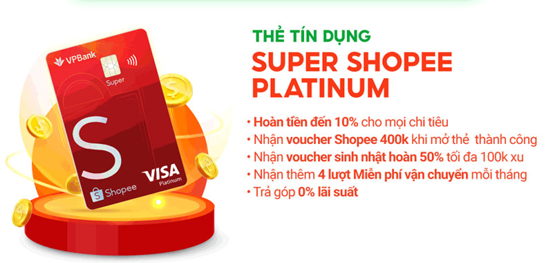 thẻ tín dụng VPBank Shopee có rút tiền được không