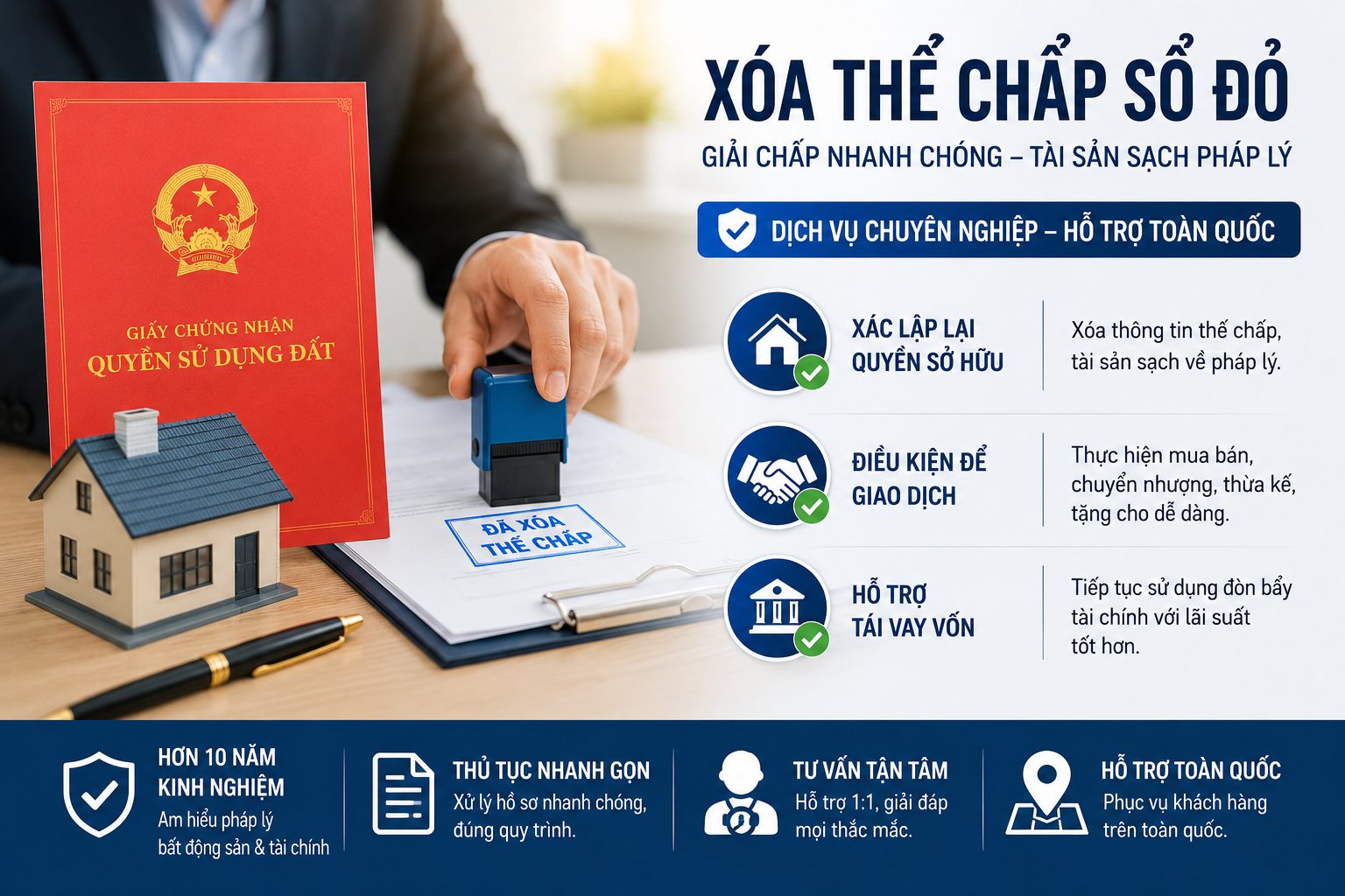 Dịch vụ xóa thế chấp sổ đỏ