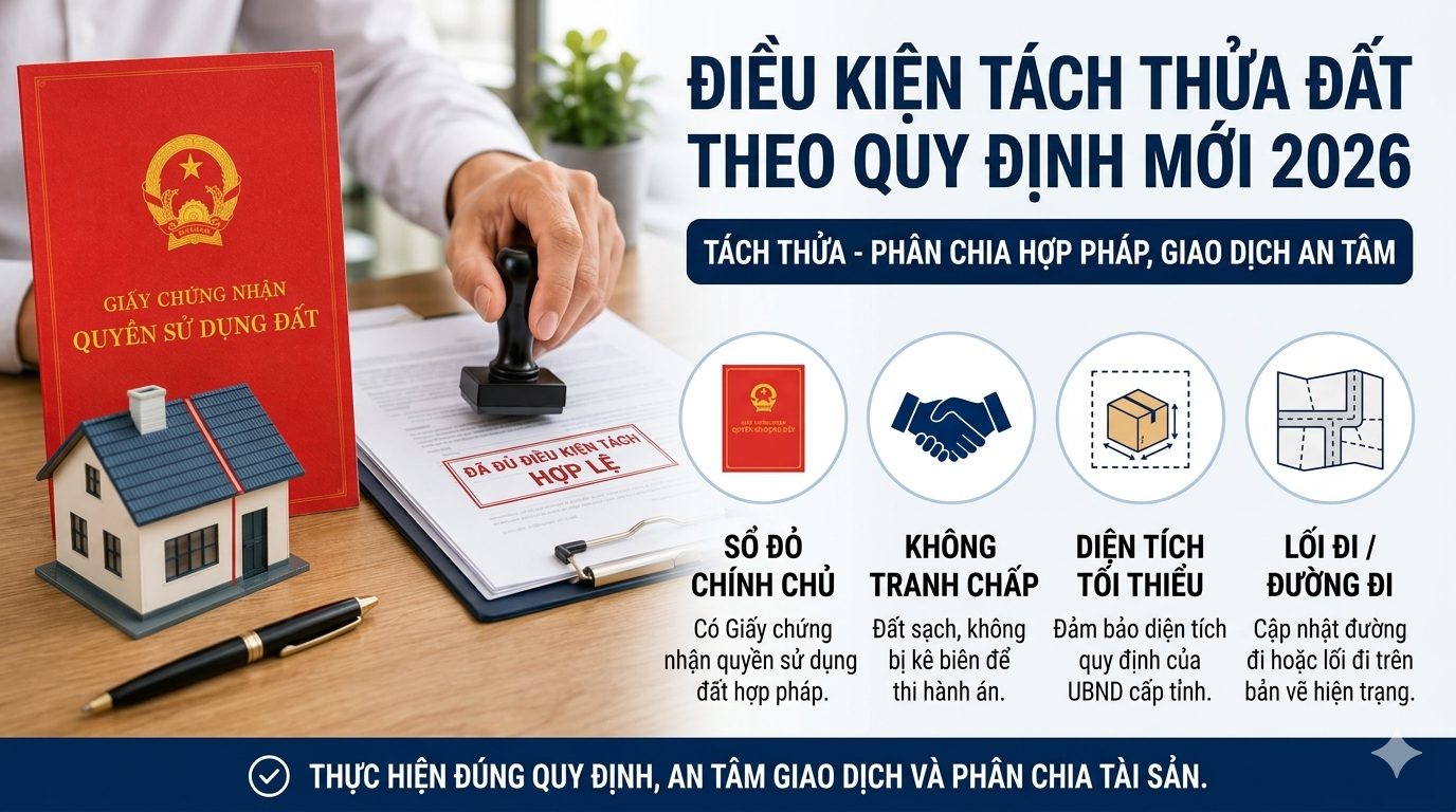 Điều kiện tách thửa đất
