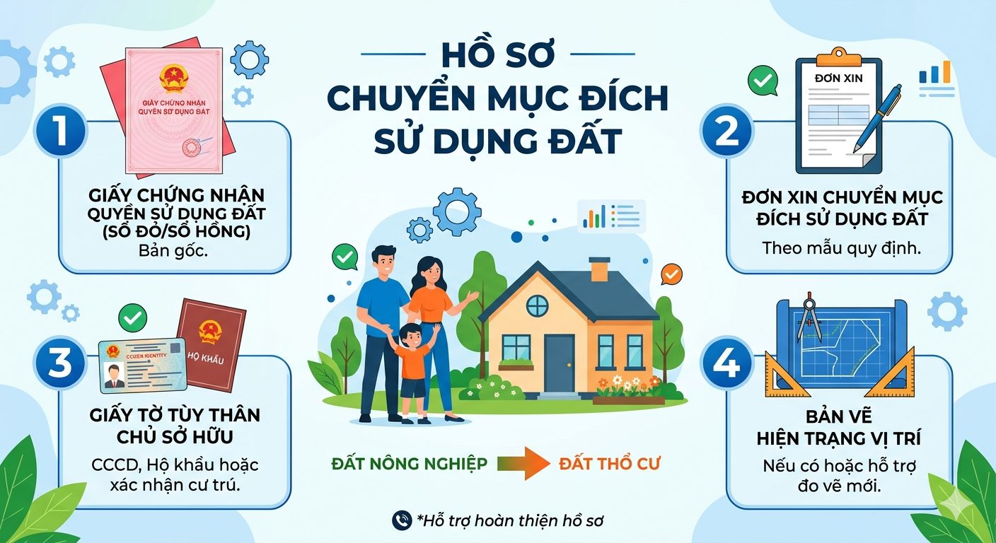 Hồ sơ chuyển mục đích sử dụng đất