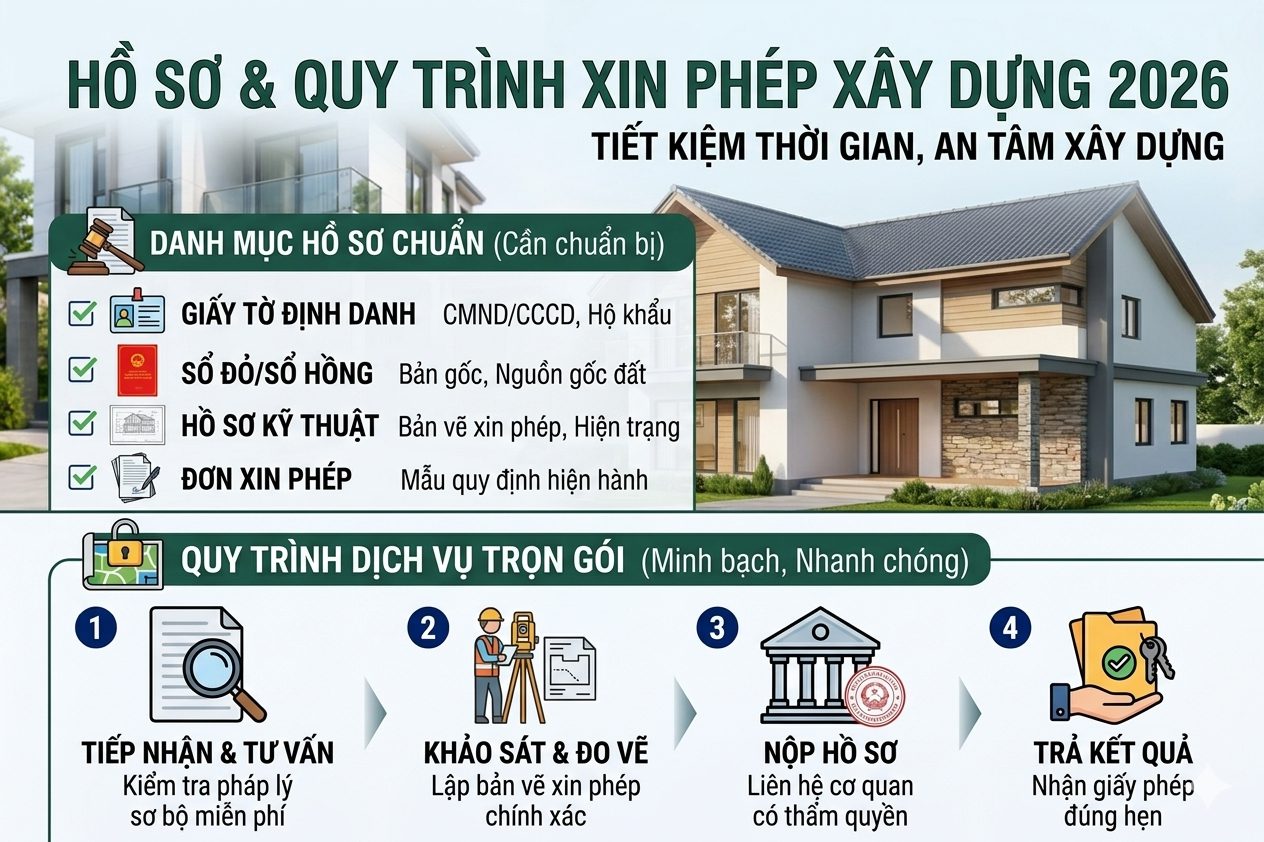 Thành phần hồ sơ và quy trình xin phép xây dựng nhà ở