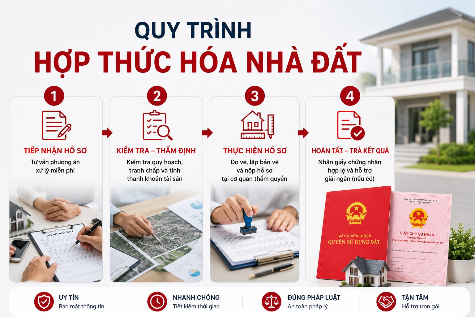 Quy trình hợp thức hóa nhà đất
