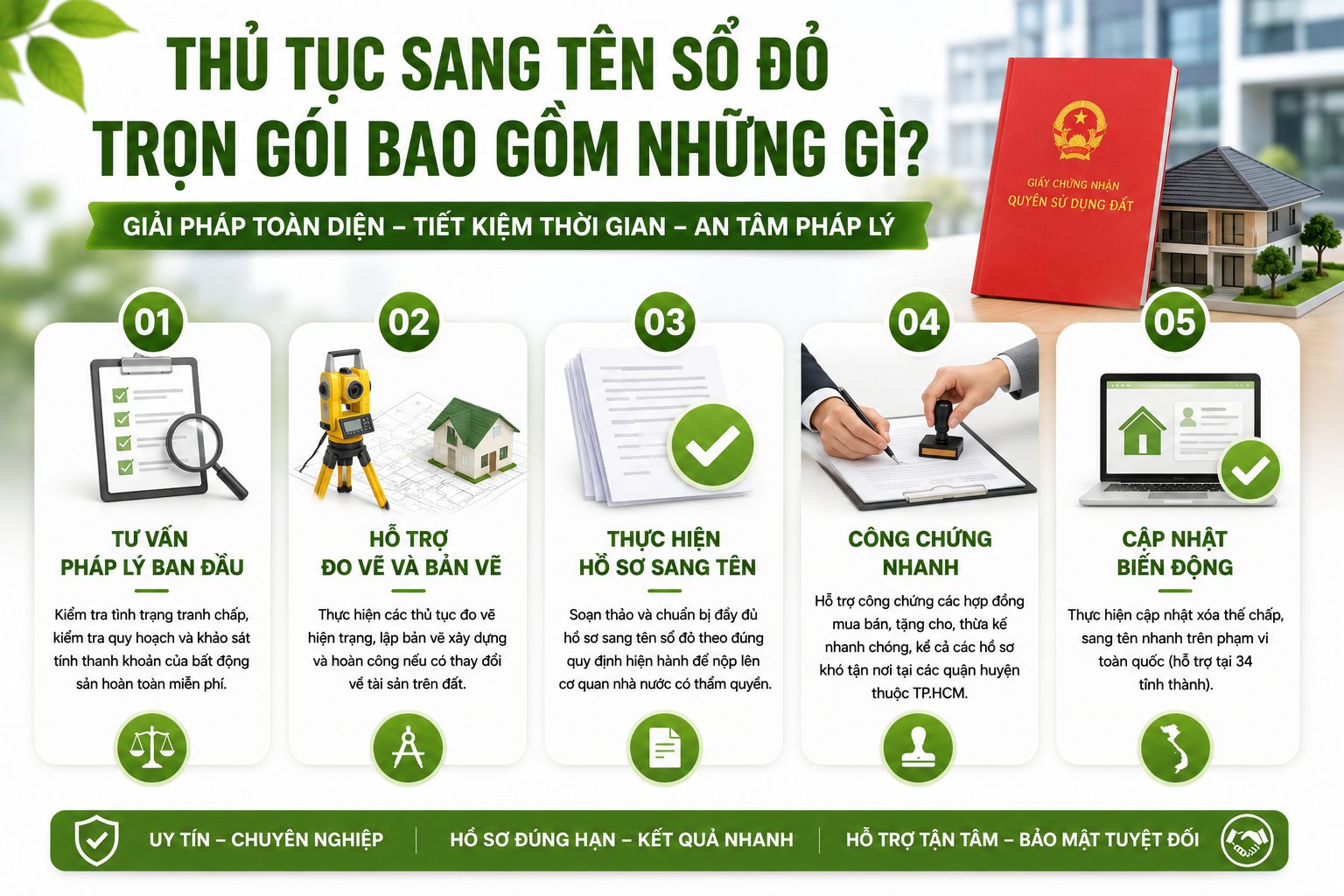 Thủ tục sang tên sổ đỏ